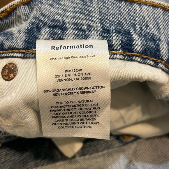 New Reformation Charlie Denim Shorts - Picture 7 of 7